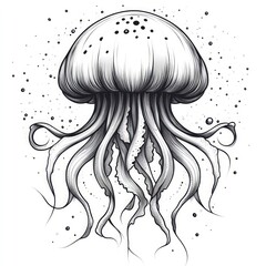 Elegant jellyfish graphic design