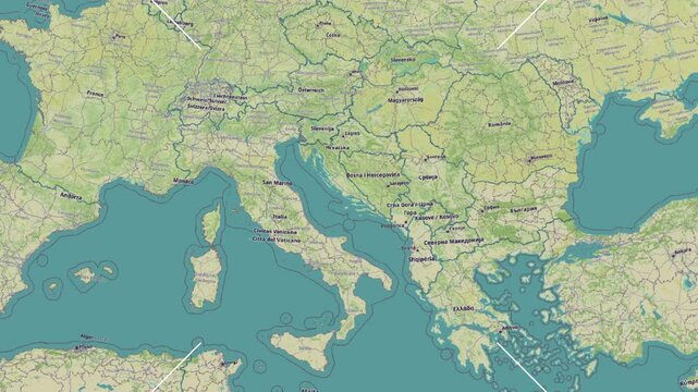 Bua Island in the Adriatic Sea. Zoom