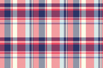 Random texture plaid pattern, colorful tartan background seamless. Silk check fabric textile vector in light and red colors.