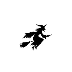 Halloween Clipart Set - Bordered Witch Sticker Design