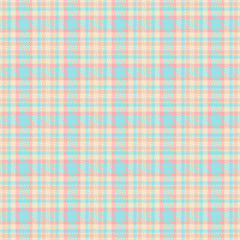 Famous background fabric pattern, thanksgiving tartan vector textile. Softness seamless plaid texture check in light and cyan colors.