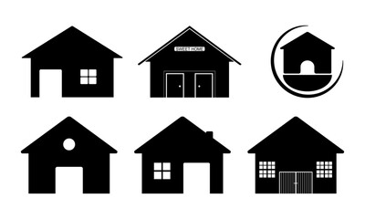 Home flat vector icons set for web, Website icons set, Simple and decent home vectors set for websites