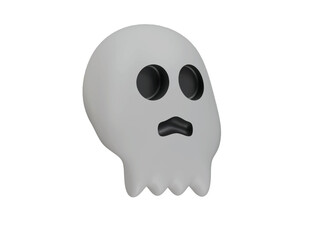 skull icon 3d illustration render