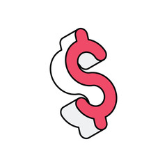 Dollar Sign Vector icon