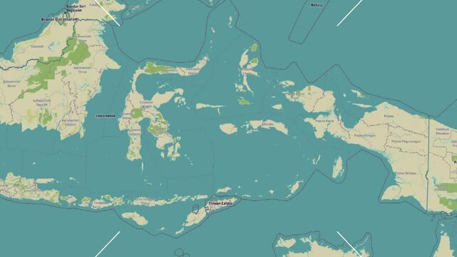 Pulau Buru Island in the Banda Sea. Zoom