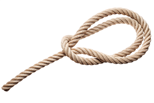 Curled Rope  isolated on white background PNG