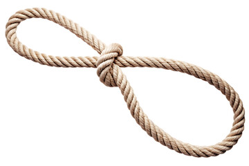 Obraz premium Curled Rope isolated on white background PNG