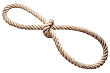 Curled Rope  isolated on white background PNG