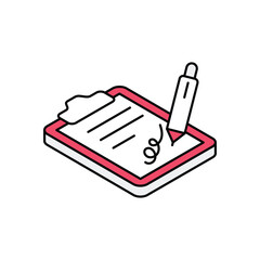 Contract Document Vector icon