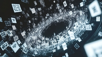 Stunning abstract visualization of data flow.