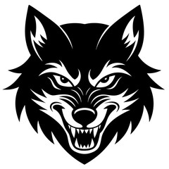  Angry Wolf Head Mascot Vector