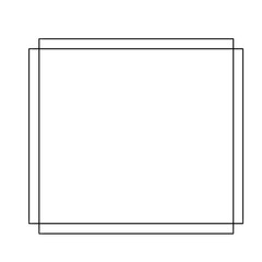 Obraz premium Black thin line square frame element..