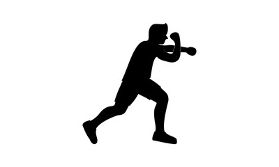 Boxing sports man illustration vector