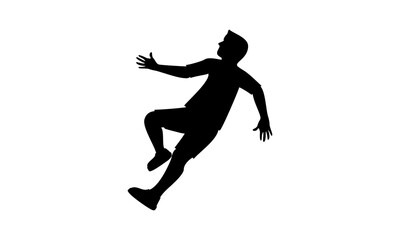 Man falls and slips illustration vector