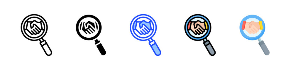 Partnership Icon Collection With Multiple Styles