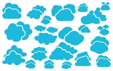 cloud5Silhouetted, Cloudscape, Vector, Collection, Black, Clouds, Sky