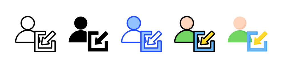 Stakeholder Internal Icon Collection With Multiple Styles