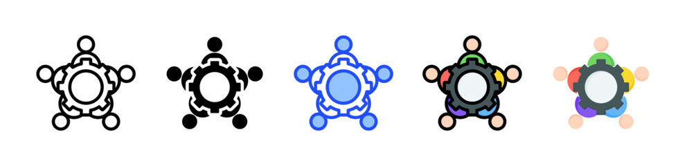 Stakeholder Engagement Icon Collection With Multiple Styles