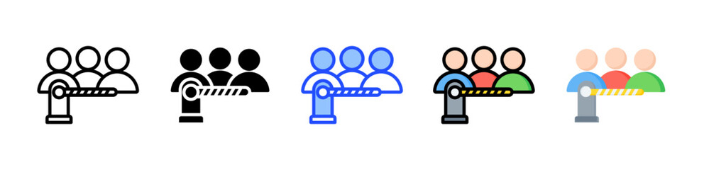Stakeholder Barrier Icon Collection With Multiple Styles