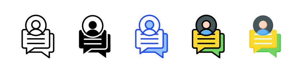 Stakeholder Feedback Icon Collection With Multiple Styles