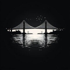 Night City Bridge Silhouette