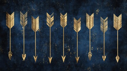Gold Arrows on Dark Background (1)