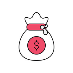 Money Bag Vector icon