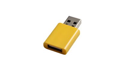 USB Flash Drive Isolated on Transparent Background
