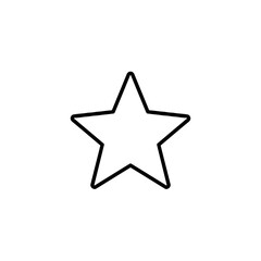 Obraz premium Outline star icon illustration on a white background for award and achievement concepts