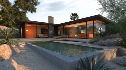 Fototapeta premium Modern house with pool