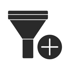 filter icon vector silhouette illustration isolated on white background