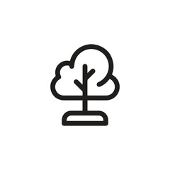 Tree icon vector. Linear style sign for mobile concept and web design. Tree symbol illustration. Pixel vector graphics - Vector.	