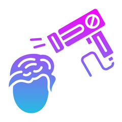 Fototapeta premium Drying hair Icon