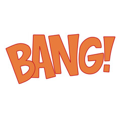 the word Bang on white background