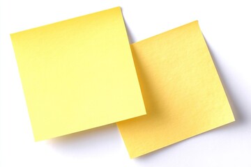 Yellow Sticky Notes Paper isolated on white background. Ai Generative