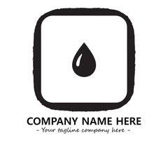 Water drop logo company design vector illustration