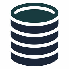 database icon vector silhouette illustration isolated on white background