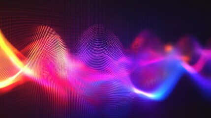 Abstract vibrant digital wave