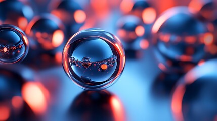 Abstract Futuristic Background with Glowing Neon Lines and Digital Technology Concept