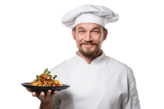 Cook Holding Freshly Prepared Dish – PNG