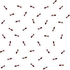 pattern black ant print for printing fabric print, wrapping paper, spring print, art line, black and whitebackground and texture