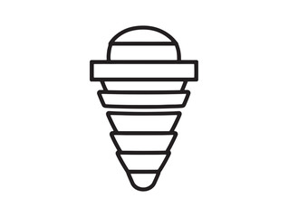 Vintage Style Funnel Cake Drawing in Line Art