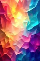 Fototapeta premium A colorful abstract background with a lot of triangles