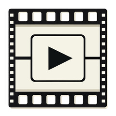 Obraz premium flat design play video icon vector illustration 