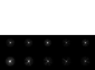 White Sparkling Light Flare — Glistering Glow and Radiant Beam Effect for Bright, Minimalist, or Magical Design Themes