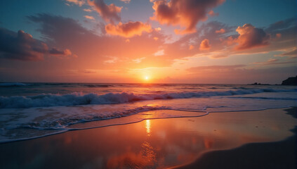 Fototapeta premium sunset over the sea