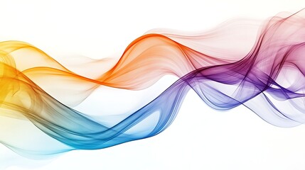 Obraz premium Abstract art of flowing lines in a combination of warm and cool hues