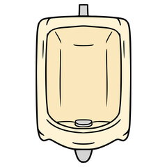 urinal illustration hand drawn isolated vector