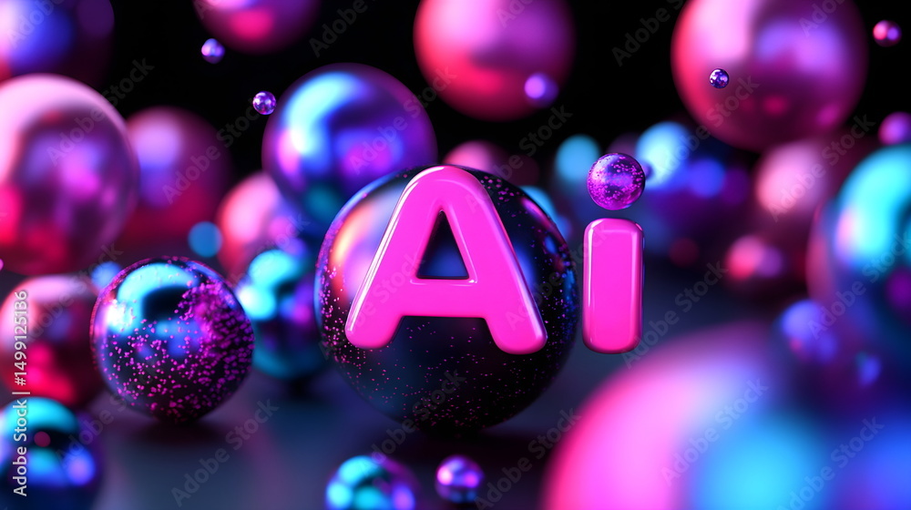 Fototapete 3d text 