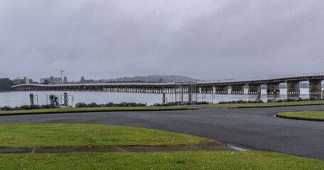 The Forster - Tuncurry Bridge on Wallis Lake, New South Wales, approximately one week prior to the...